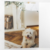 休日応援フォトクリスマスパーソナライズされた 三つ折りカード (内部最初)