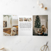 休日応援フォトクリスマスパーソナライズされた 三つ折りカード (内部)