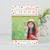 休日応援モダンクリスマスフォトカード シーズンカード (スタンド正面)