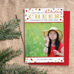 休日応援モダンクリスマスフォトカード シーズンカード<br><div class="desc">可愛いモダンクリスマスの休日の写真カードのデザインは、新年を通して読休日の応援を望む家族の写真とカラフルのおもしろいお洒落タイポグラフィのための宇宙を備えている。甘い紙吹雪は明るいフェスティバルデザインのための文字をドット。家族の名前と年でカードをパーソナライズする。ITクリックボタカスタマイズンはフォントを移動し、文字を移動し、独自のホリデーフォトカードデザインを作成します。</div>