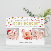 休日応援モダンフォトコラージュクリスマスカード シーズンカード (スタンド正面)