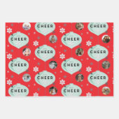 休日応援レトロオーナメントクリスマスフォト ラッピングペーパーシート (正面3)