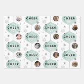 休日応援レトロオーナメントクリスマスフォト ラッピングペーパーシート (正面2)