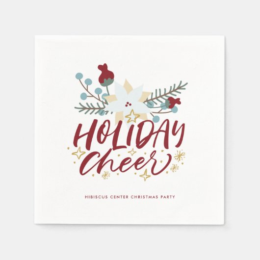 休日応援冬フローラクリスマスパーティー スタンダードカクテルナプキン (正面)
