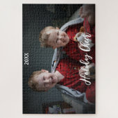 休日応援家族おばあちゃんの写真ギフト ジグソーパズル (縦)