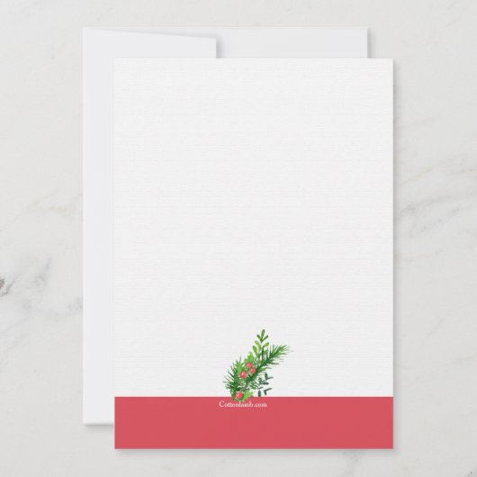 休日応援招待状 招待状 (裏面)