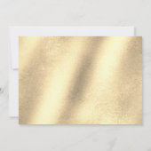 休日応援金ゴールドスクリプトフォトクリスマスカード 招待状 (裏面)