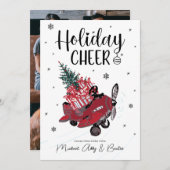 休日応援 |かわいい赤い飛行機 シーズンカード (正面/裏面)