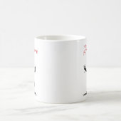休日応援!タキシードでトーストを出す猫 コーヒーマグカップ (中央)