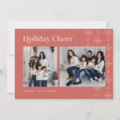 休日応援 | 雪モダン片フォトカード シーズンカード (正面)