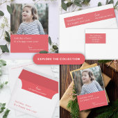 休日応援 | Raspberry Red エレガント Christmas ラップアラウンドラベル