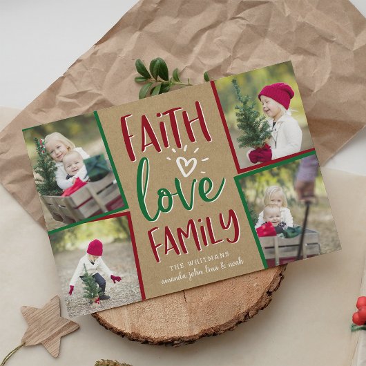 休日恵み |クリスマスフォトコラージュカード シーズンカード