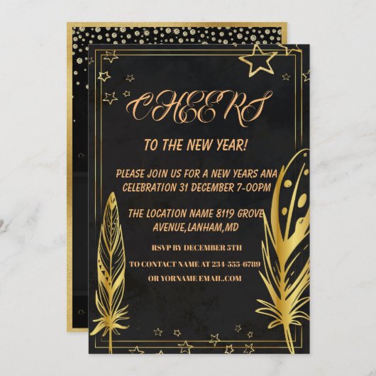 休日招待状用お祝い 招待状 (正面/裏面)