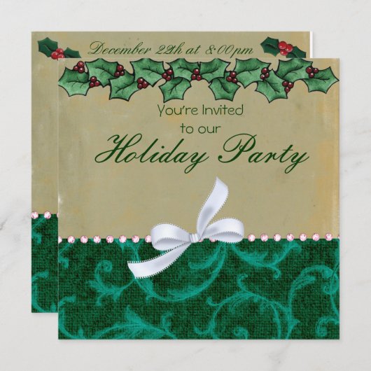 休日招待状 招待状 (正面/裏面)