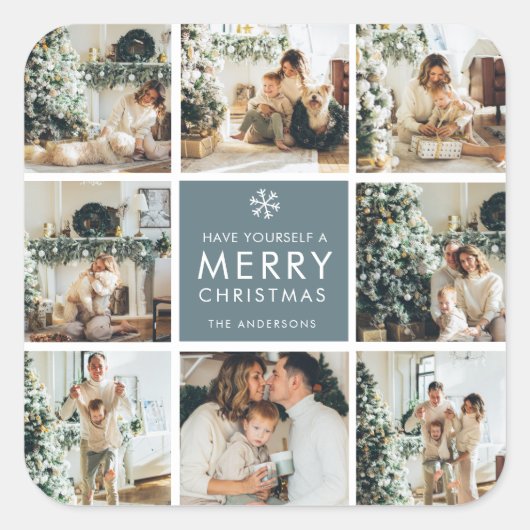 休日数々のの写真 |メリークリスマス |ギフト スクエアシール (正面)