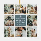 休日数々のの写真 |メリークリスマス |ギフト セラミックオーナメント (正面)