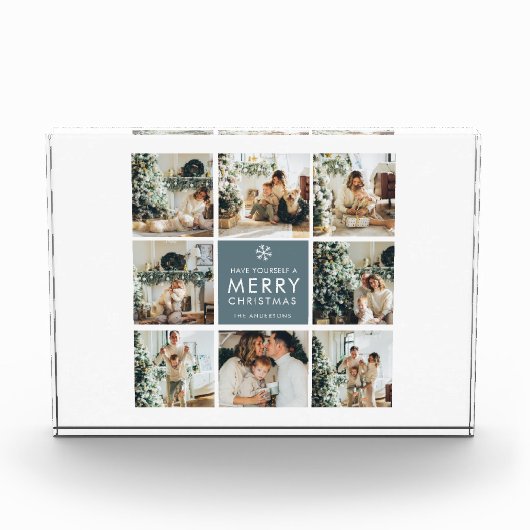 休日数々のの写真 |メリークリスマス |ギフト フォトブロック (正面)