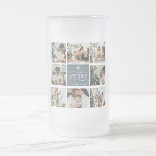 休日数々のの写真 |メリークリスマス |ギフト フロストグラスビールジョッキ (中央)