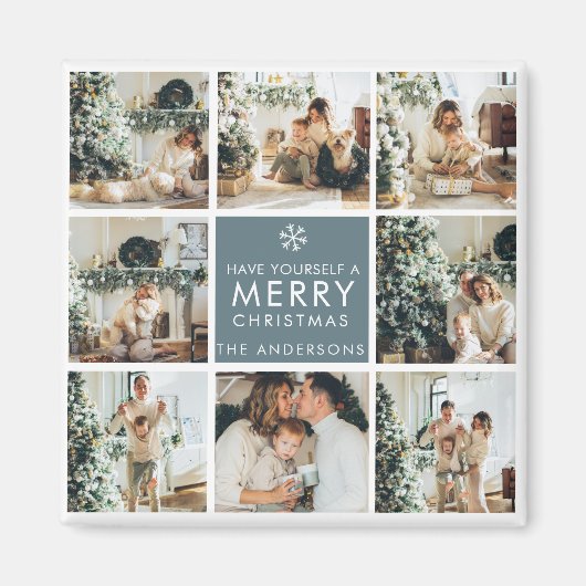 休日数々のの写真 |メリークリスマス |ギフト マグネット (正面)