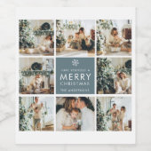 休日数々のの写真 |メリークリスマス |ギフト ワインラベル (シングルラベル)