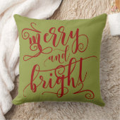 休日文字 |赤と緑 |明メリーるい クッション (ブランケット)