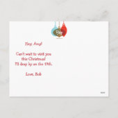 休日旅行のレトロのクリスマスの郵便はがき シーズンポストカード (裏面)