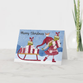 休日格言とプレゼントクリスマスカード カード