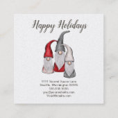 休日格言のお感謝してい客様 スクエア名刺 (裏面)