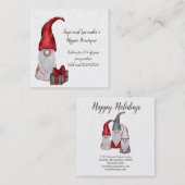 休日格言のお感謝してい客様 スクエア名刺 (正面/裏面)