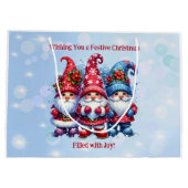 休日格言パーソナライズされたクリスマス ラージペーパーバッグ (裏面)