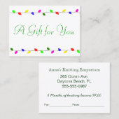 休日灯企業の券事業 割引カード (正面/裏面)