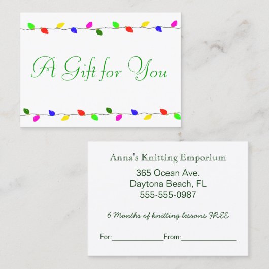 休日灯企業の券事業 割引カード (正面/裏面)