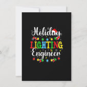 休日照明エンジニアクリスマスライトメンズ 招待状 (正面)