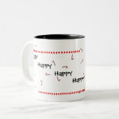 休日犬のマグ ツートーンマグカップ (正面左)