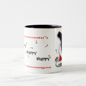 休日犬のマグ ツートーンマグカップ (中央)