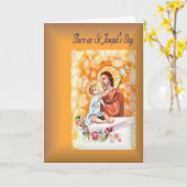 休日生まれ誕生日オンセントジョセフの日 カード (黄色い花)