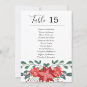 休日用テーブルカード座席表 招待状 (正面)