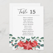 休日用テーブルカード座席表 招待状 (正面/裏面)