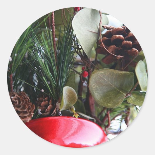 休日用花配置 ラウンドシール (正面)