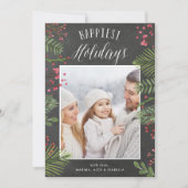 休日紅葉 |チャックボードのフォトカード シーズンカード (正面)