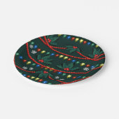 休日紙プレートクリスマスツリーパーティープレート ペーパープレート (アングル)