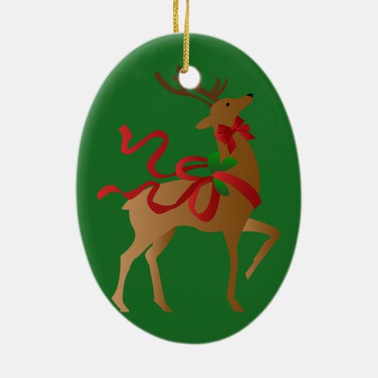 休日素晴らしトナカイ セラミックオーナメント (裏面)