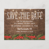 休日素朴のクリスマスパーティー保存日 案内ポストカード (正面)