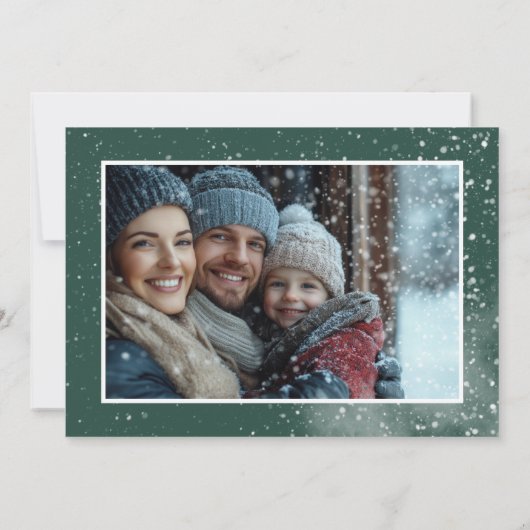 休日素朴チャーム | カスタムファミリーホリデー写真 シーズンカード (裏面)