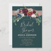 休日素朴フローラブライダルシャワー 招待状 (正面)