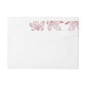 休日素朴プリントとレッドジョイタイポグラフィ ラップアラウンドラベル (裏面)