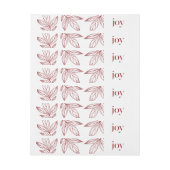 休日素朴プリントとレッドジョイタイポグラフィ ラップアラウンドラベル (シート)