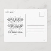 休日結婚の発表葉書 シーズンポストカード (裏面)