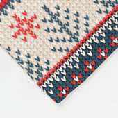 休日編み物パターンクリスマスパーソナライズされた フリースブランケット (角)