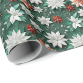 休日花模様のラッピング紙 ラッピングペーパー (ロールコーナー)